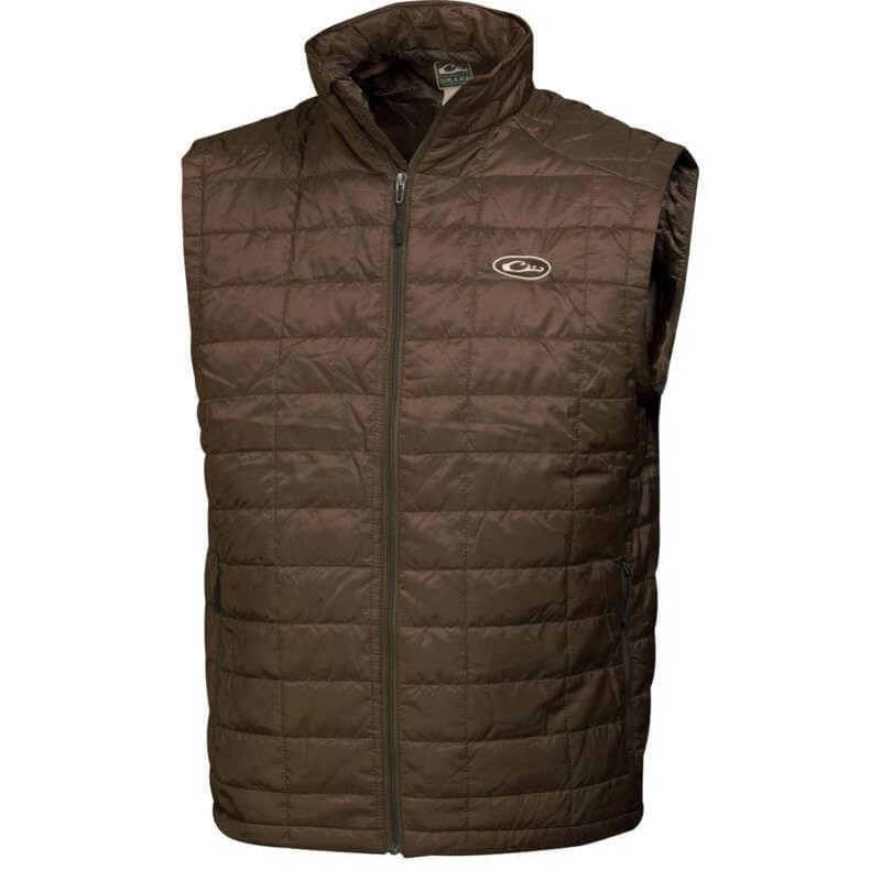 Drake MST Synthetic Down Packable Vest in Brown Color